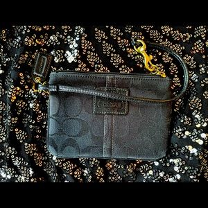 Coach signature wristlet